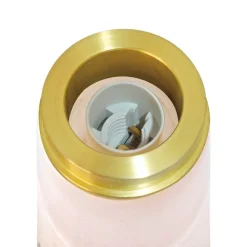 Bordlampe Glossy, rosa/hvid, højde 24 cm, marmor/glas