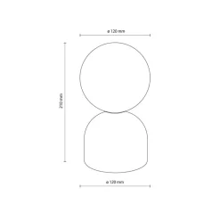 Bordlampe Miki, terrakotta, højde 21 cm, metal/glas, G9
