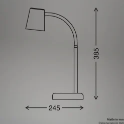 Bordlampe Skriva, beige, metal, GU10, 38 cm, drejelig