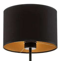 Bordlampe Soho, cylindrisk 56 cm sort/guld