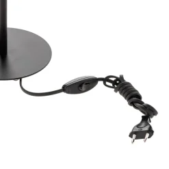 Bordlampe Soho, cylindrisk 56 cm sort/guld