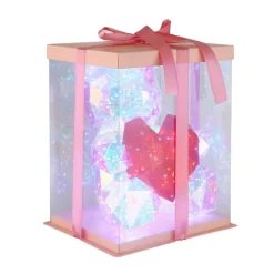 Bordlampe til børneværelse Brondar bjørn, rød, højde 32 cm