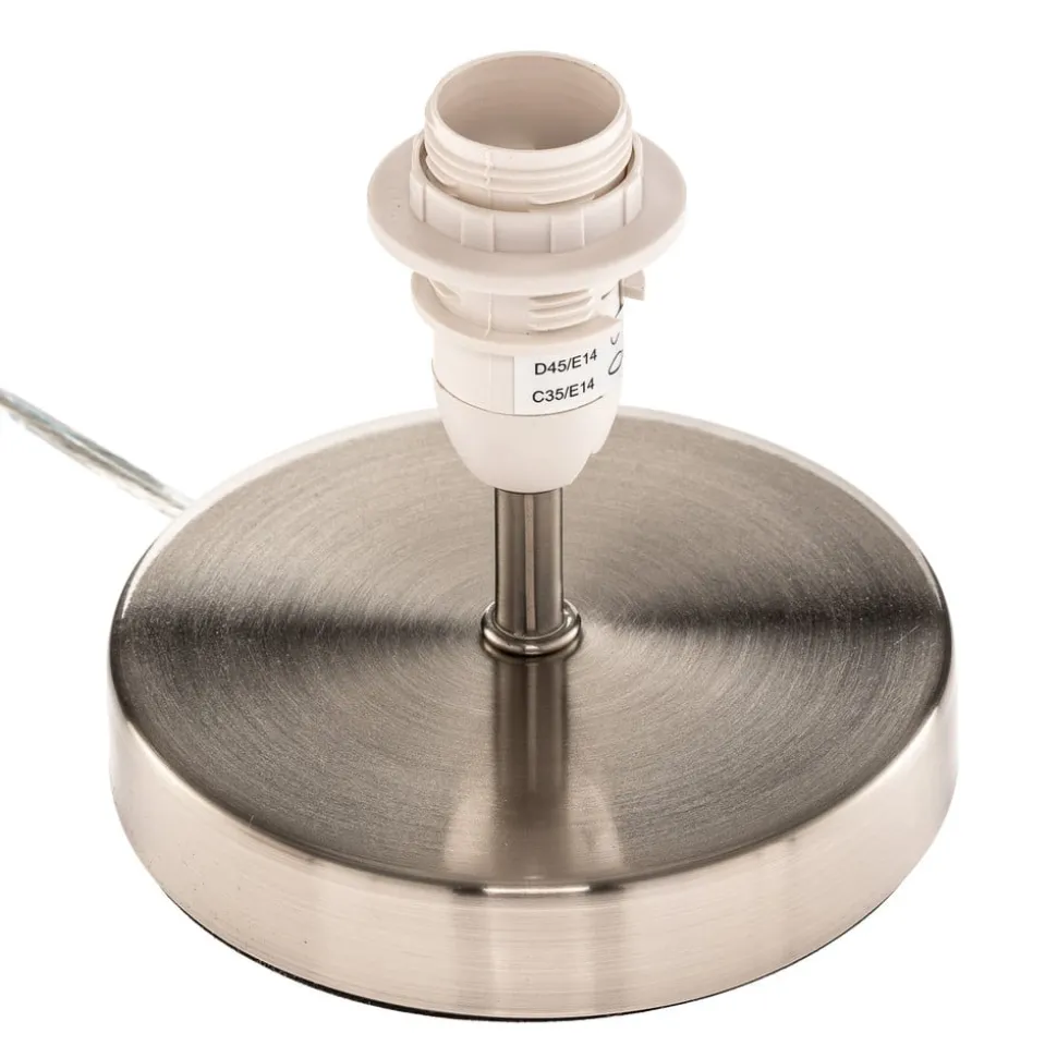 Bordlampen Claire med grå stofskærm