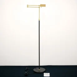 Boston LED-gulvlampe, berøringsdæmper sort/messing