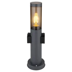 Boston sokkellampe med stikkontakter