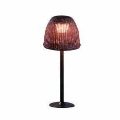 Bover LED-sokkellampe Atticus, højde 50 cm, grafitbrun/brun