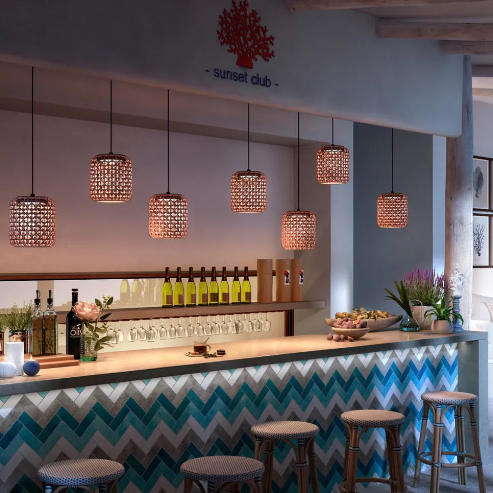 Bover Nans S/21 LED udendørs pendel, rød