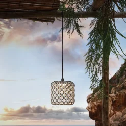 Bover Nans S/16/H LED-hængelampe, stik, beige