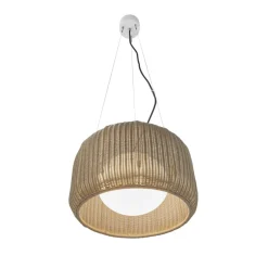 Bover udendørs hængelampe Fora S, naturhvid/beige, Ø 50 cm