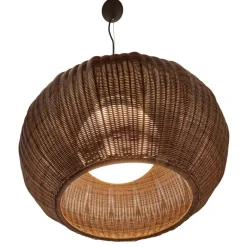 Bover udendørs hængelampe Garota, grafitbrun/brun Ø 72 cm