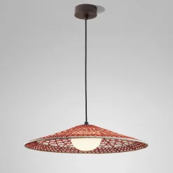 Bover udendørs hængelampe Nans Balis S/55, brun/rød