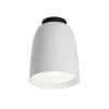Bover udendørs loftlampe Nut, hvid, aluminium/stål, Ø 10 cm