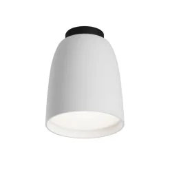 Bover udendørs loftlampe Nut, hvid, aluminium/stål, Ø 10 cm