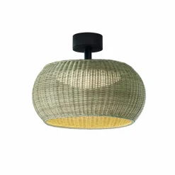 Bover udendørs loftlampe Perris, brun/beige, Ø 47 cm