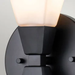 Bowtie væglampe til badeværelset, mat sort, 1 lk