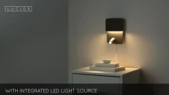 Boxer LED-væglampe med spot, sort