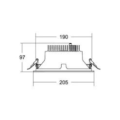 BRUMBERG Apollo Maxi facetteret, rund, 3.500 K, sølv