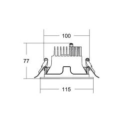 BRUMBERG Apollo Mini, facetteret, DALI, rund, 3.000 K, hvid