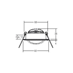 BRUMBERG BB03 indbygning RC driver, kantet, krom