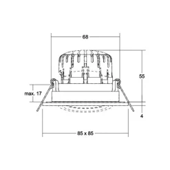 BRUMBERG BB25 LED-spot IP65 on/off tilslutningsboks sort mat