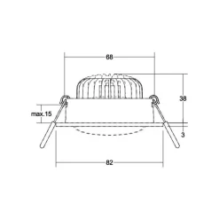 BRUMBERG BB35 RC driver rund tilslutningsdåse struktureret hvid