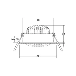 BRUMBERG BB34 RC driver rund tilslutningsboks struktureret sort