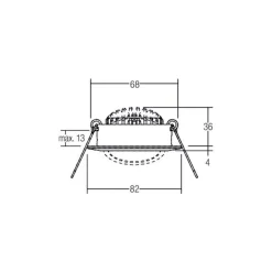 BRUMBERG BB03 Spot rund RC-dæmpbar tilslutningsdåse 3-delt nikkel