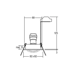 BRUMBERG indbygningsspot Tirrel-S, GU10 fatning, struktureret hvid