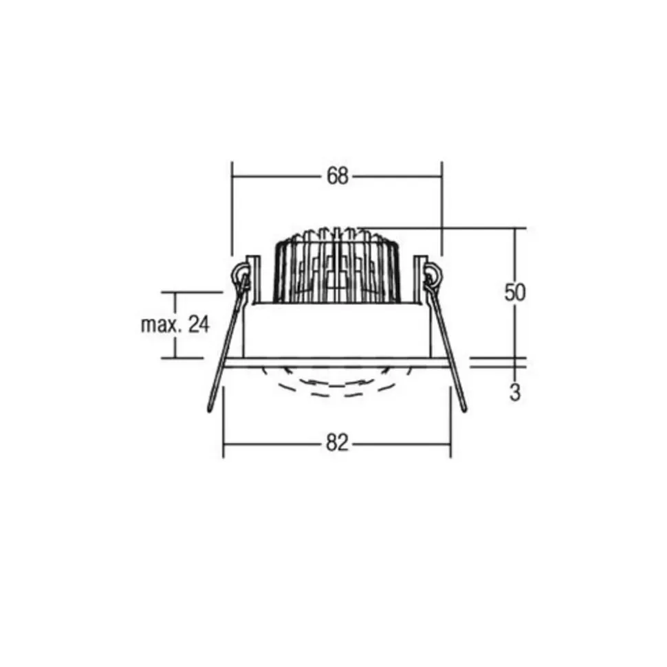 BRUMBERG indbygningsspot IP65 rund, kobles, titan