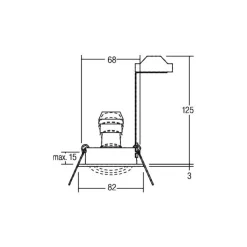 BRUMBERG indbygningsspot Tirrel-R, GU10 fatning, lys guld