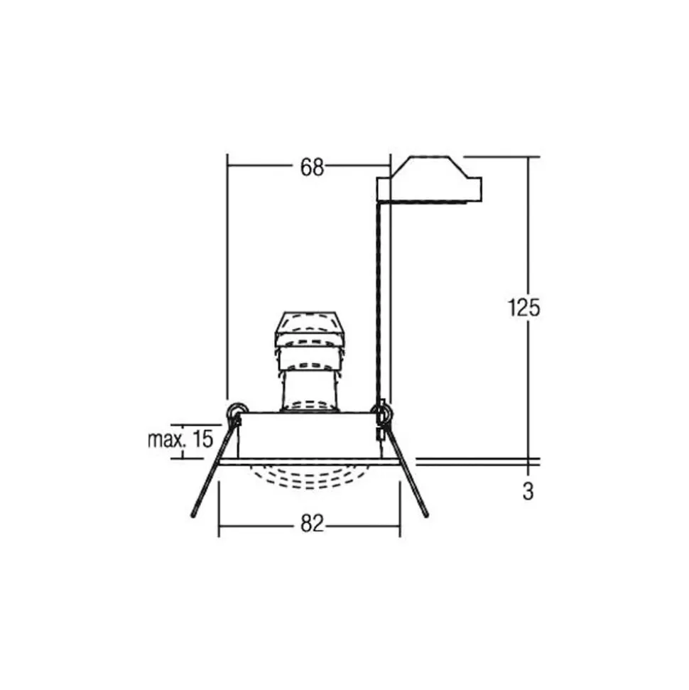 BRUMBERG indbygningsspot Tirrel-R, GU10, struktureret hvid