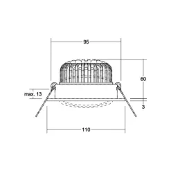 BRUMBERG Kerby-R LED-indbygningsspot 4.000 K, hvid