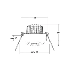 BRUMBERG LED indbygningsspot Tirrel-S DALI tilslutningsboks hvid mat