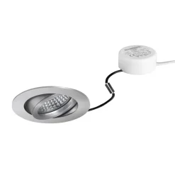 BRUMBERG LED indbygningsspot Tirrel-R, RC, rund driver, mat aluminium