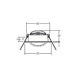 BRUMBERG LED indbygningsspot BB09, DALI, tilslutningsboks, hvid