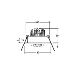 BRUMBERG LED indbygningsspot Tirrel-R, tænd/sluk, mat hvid