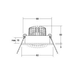 BRUMBERG LED indbygningsspot Tirrel-R DALI tilslutningsboks lys guld