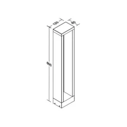 BRUMBERG LED stibelysning Addia, grafit, IP54, højde 60 cm