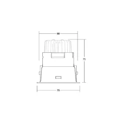 BRUMBERG LED-indbygningsdownlight Binato RC-dæmpbar 4000K sort