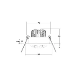 BRUMBERG LED-indbygningsspot Berrie-R, RC dæmpbar, hvid