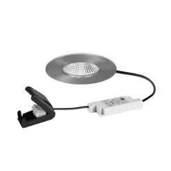 BRUMBERG LED-indbygningsspot BB20 IP65 RC tilslutningsdåse nikkel