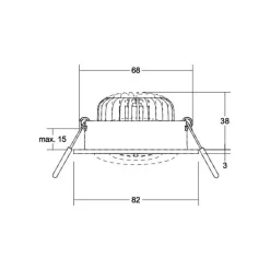 BRUMBERG LED-spot BB35 on/off-tilslutningsdåse struktureret hvid