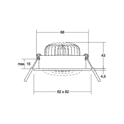 BRUMBERG LED-spot BB38 on/off-tilslutningsdåse struktureret sort