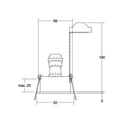 BRUMBERG Tirrel dyb GU10 indbygningsspot, rund, hvid