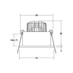 BRUMBERG Tirrel dyb LED indbygningsspot on/off, 830, rund, hvid