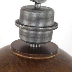 Brun hængelampe Bikkel XXL i industridesign