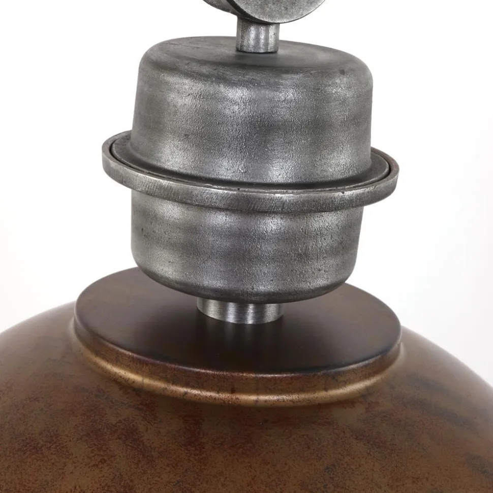 Brun hængelampe Bikkel XXL i industridesign