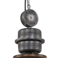 Brun hængelampe Bikkel XXL i industridesign