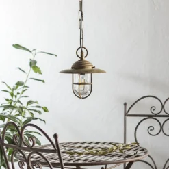 Bruno pendel til udendørs brug, antik messing