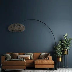 Bue-gulvlampe Sparkled Light sort